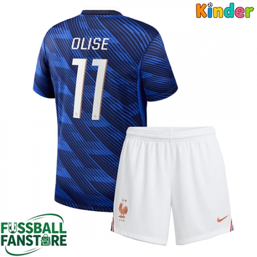 Frankreich Michael Olise #11 Replik Heimtrikot Kinder WM 2026 Kurzarm (+ Kurze Hosen)